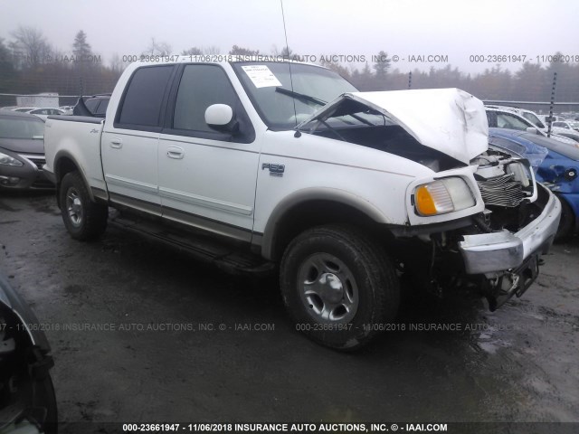 1FTRW08L81KD57355 - 2001 FORD F150 SUPERCREW WHITE photo 1