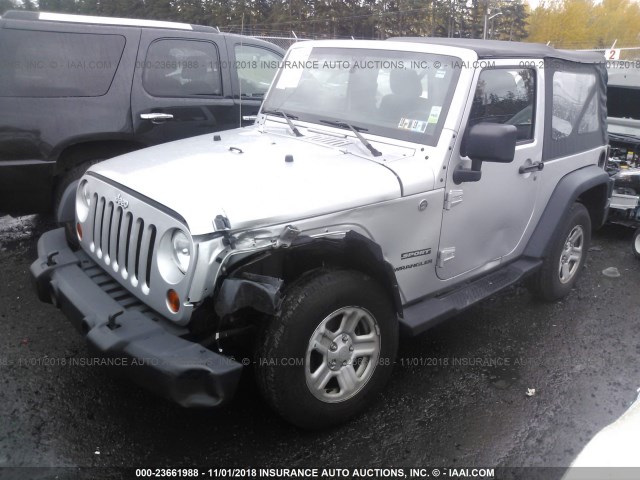 1J4AA2D1XBL543349 - 2011 JEEP WRANGLER SPORT SILVER photo 2