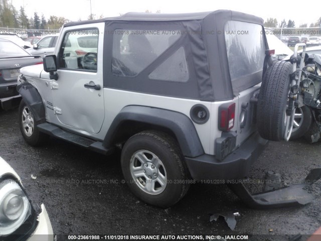 1J4AA2D1XBL543349 - 2011 JEEP WRANGLER SPORT SILVER photo 3