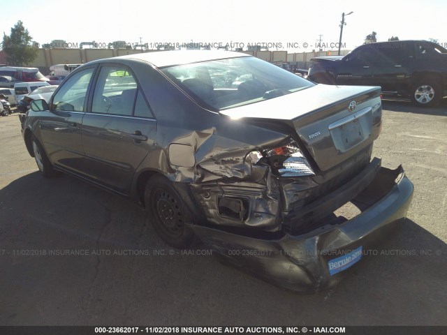 4T1BE32K82U555294 - 2002 TOYOTA CAMRY LE/XLE/SE BROWN photo 3