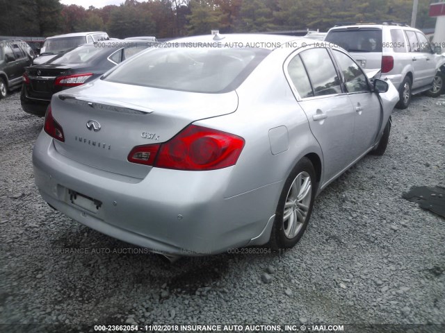 JN1CV6AR7BM355650 - 2011 INFINITI G37 SILVER photo 4