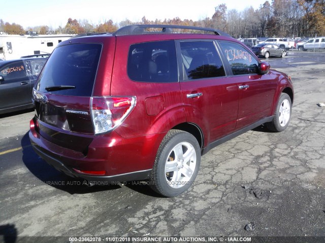 JF2SH64629H791148 - 2009 SUBARU FORESTER 2.5X LIMITED RED photo 4