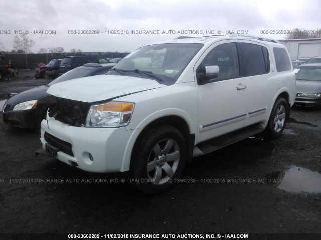 5N1AA0NC7AN617660 - 2010 NISSAN ARMADA SE/TITANIUM/PLATINUM WHITE photo 2