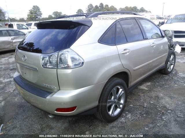 JTJGW31U760002706 - 2006 LEXUS RX 400 GOLD photo 4