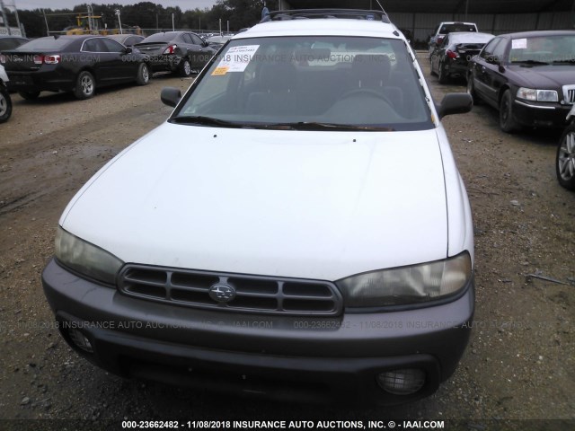 4S3BG6857T7985741 - 1996 SUBARU LEGACY OUTBACK WHITE photo 6