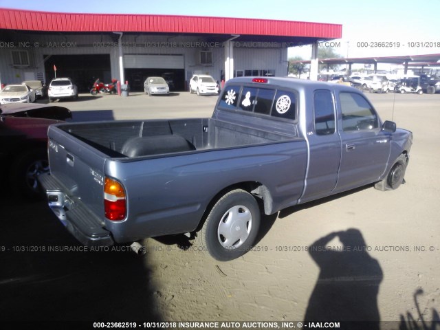 4TAVN52N5WZ040412 - 1998 TOYOTA TACOMA XTRACAB BLUE photo 4