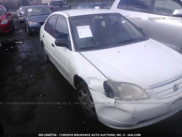 1HGES16561L074775 - 2001 HONDA CIVIC LX WHITE photo 6