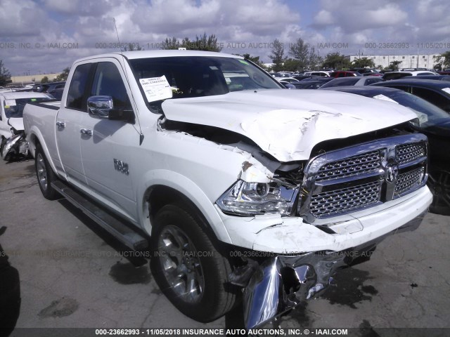 1C6RR6JG5HS651692 - 2017 RAM 1500 LARAMIE WHITE photo 1