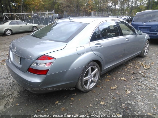 WDDNG86X57A094522 - 2007 MERCEDES-BENZ S 550 4MATIC GRAY photo 4