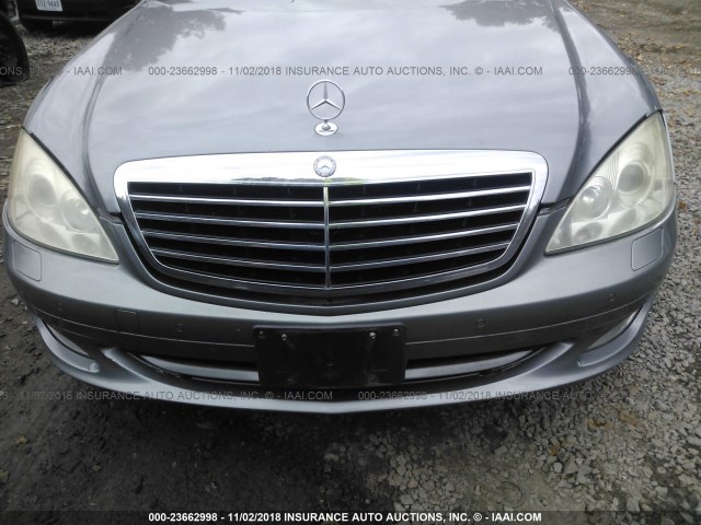 WDDNG86X57A094522 - 2007 MERCEDES-BENZ S 550 4MATIC GRAY photo 6