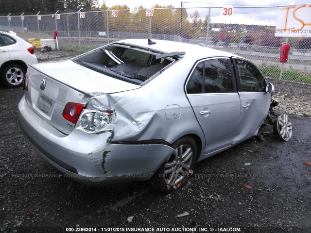 3VWCT71K96M057281 - 2006 VOLKSWAGEN JETTA TDI SILVER photo 4