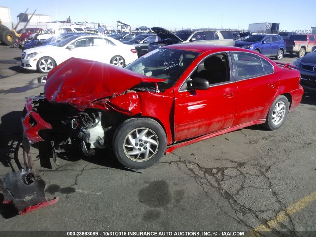 1G2NF52E44M535569 - 2004 PONTIAC GRAND AM SE1 RED photo 2