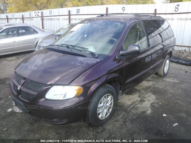 1D4GP24R84B504971 - 2004 DODGE GRAND CARAVAN SE PURPLE photo 2