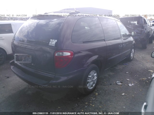 1D4GP24R84B504971 - 2004 DODGE GRAND CARAVAN SE PURPLE photo 4