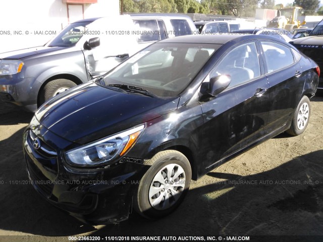 KMHCT4AE3GU157509 - 2016 HYUNDAI ACCENT SE BLACK photo 2