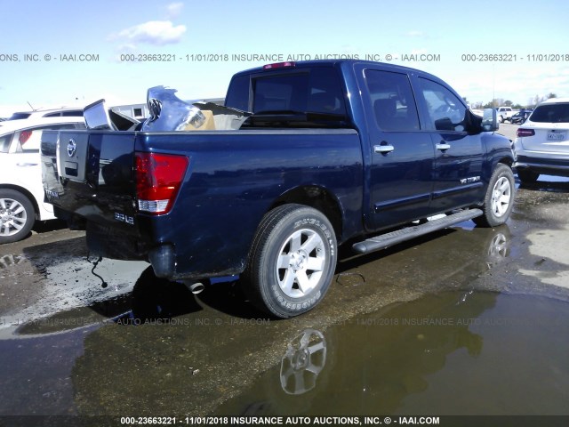 1N6BA07A07N241930 - 2007 NISSAN TITAN XE/SE/LE Dark Blue photo 4