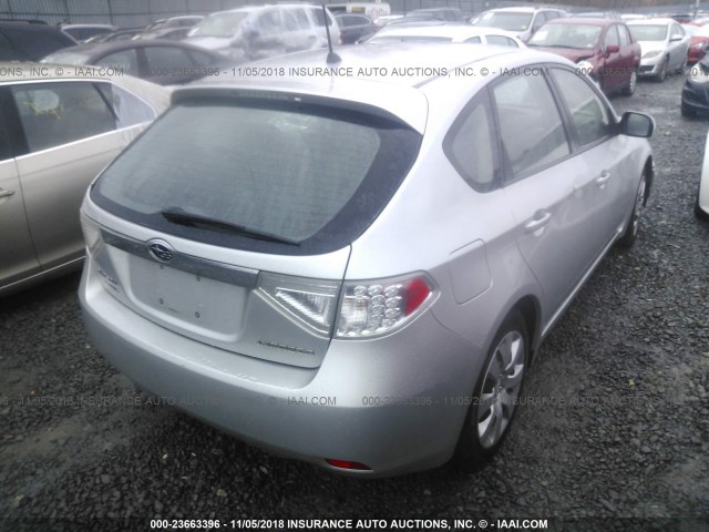 JF1GH6A64AH804470 - 2010 SUBARU IMPREZA 2.5I SILVER photo 4