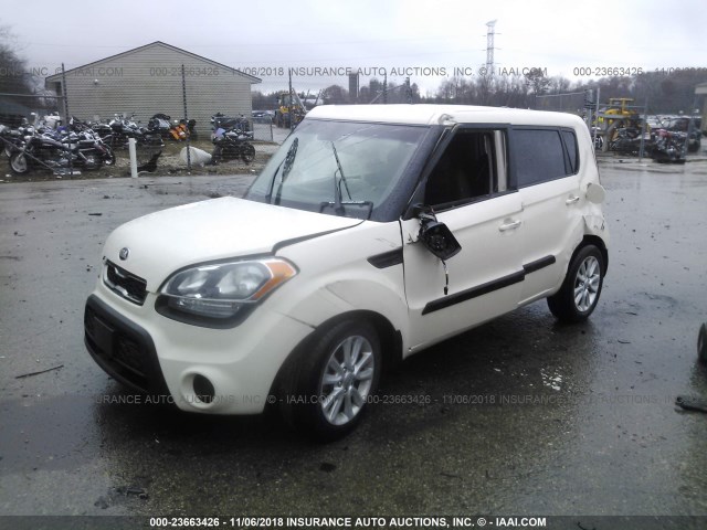 KNDJT2A67D7770073 - 2013 KIA SOUL +/!/SPORT WHITE photo 2