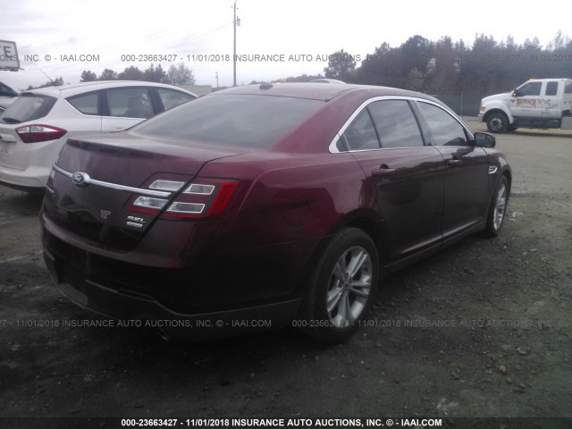 1FAHP2E9XFG130746 - 2015 FORD TAURUS SEL MAROON photo 4