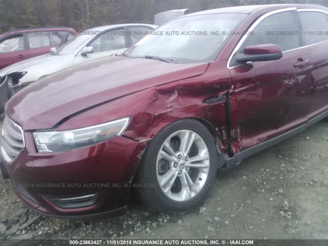 1FAHP2E9XFG130746 - 2015 FORD TAURUS SEL MAROON photo 6