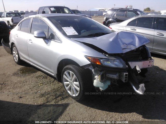 19XFB2F9XCE085012 - 2012 HONDA CIVIC EXL SILVER photo 1