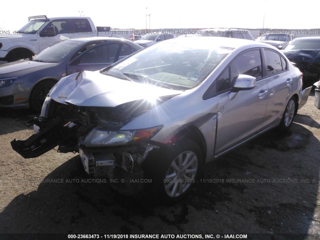 19XFB2F9XCE085012 - 2012 HONDA CIVIC EXL SILVER photo 2