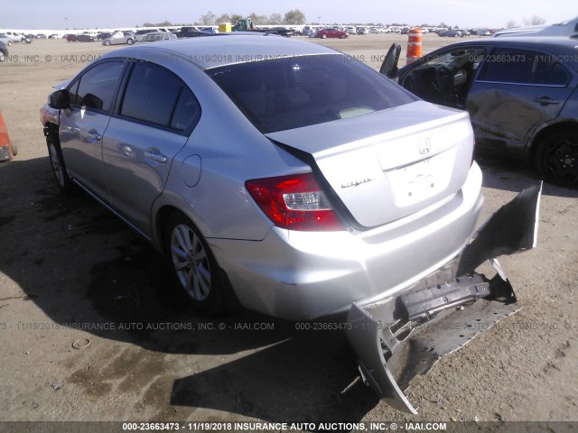 19XFB2F9XCE085012 - 2012 HONDA CIVIC EXL SILVER photo 3