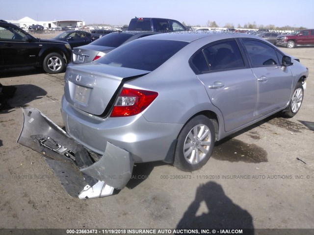 19XFB2F9XCE085012 - 2012 HONDA CIVIC EXL SILVER photo 4