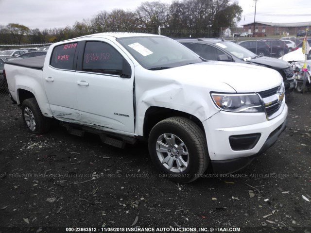 1GCGSCEA6J1253881 - 2018 CHEVROLET COLORADO LT WHITE photo 1