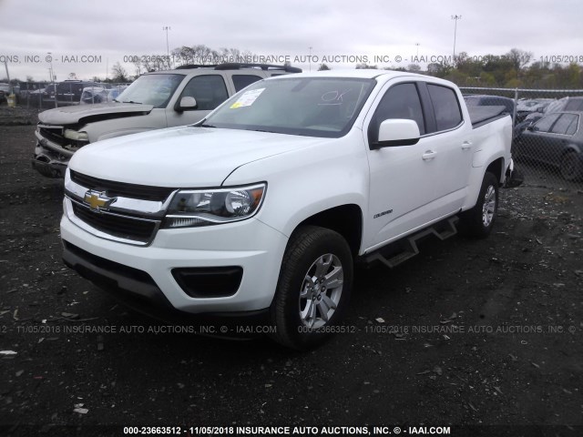 1GCGSCEA6J1253881 - 2018 CHEVROLET COLORADO LT WHITE photo 2