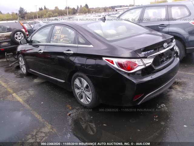 KMHEC4A41DA089613 - 2013 HYUNDAI SONATA HYBRID BLUE photo 3