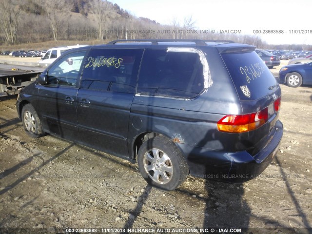 5FNRL18903B100323 - 2003 HONDA ODYSSEY EXL Dark Blue photo 3