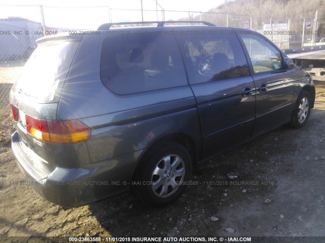 5FNRL18903B100323 - 2003 HONDA ODYSSEY EXL Dark Blue photo 4