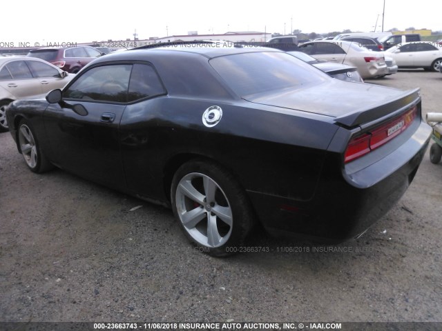 2B3LJ74W18H302925 - 2008 DODGE CHALLENGER SRT-8 BLACK photo 3