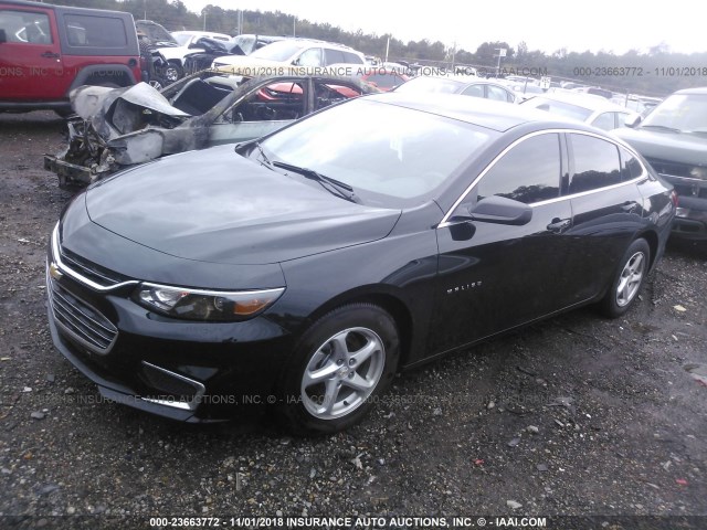 1G1ZB5STXJF259494 - 2018 CHEVROLET MALIBU LS 黑色 照片 2