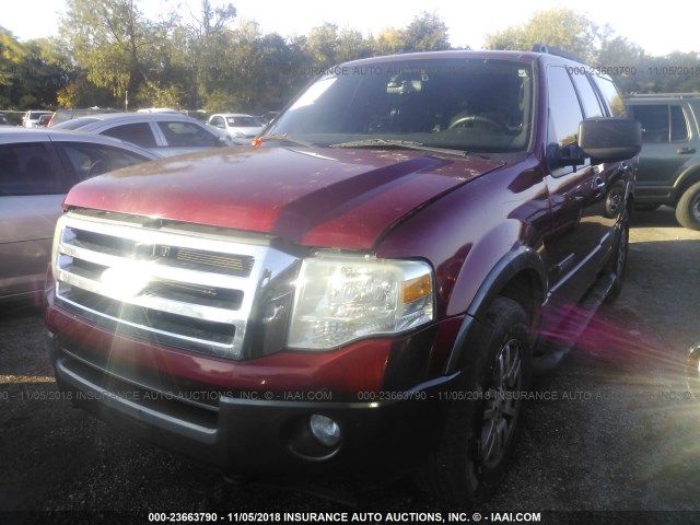 1FMFU16597LA53727 - 2007 FORD EXPEDITION XLT RED photo 2