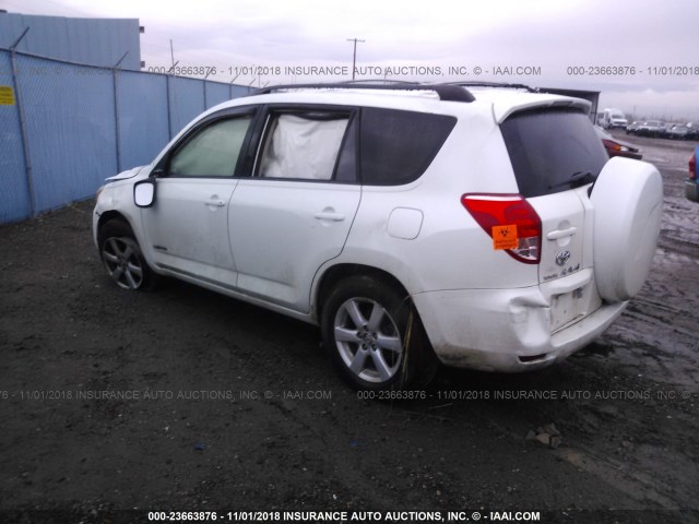 JTMBK31V975023210 - 2007 TOYOTA RAV4 LIMITED WHITE photo 3