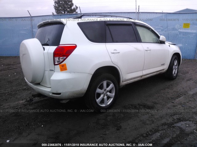 JTMBK31V975023210 - 2007 TOYOTA RAV4 LIMITED WHITE photo 4