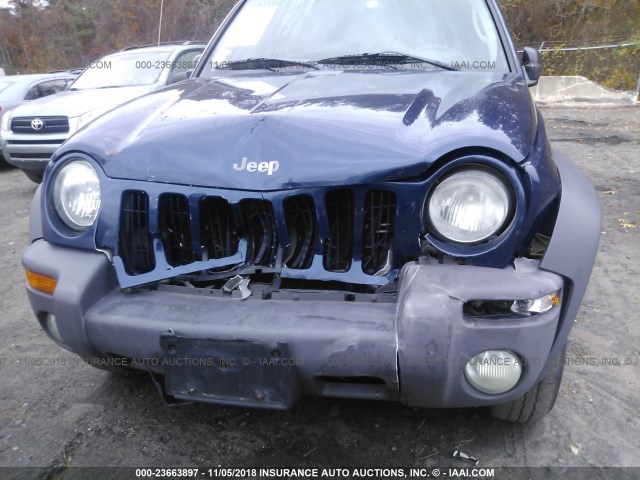 1J4GL48K83W584937 - 2003 JEEP LIBERTY SPORT/FREEDOM BLUE photo 6