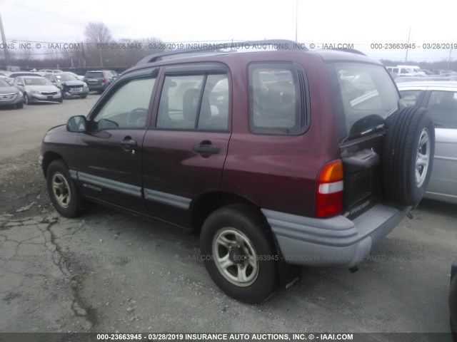 2CNBJ13C026925479 - 2002 CHEVROLET TRACKER RED photo 3