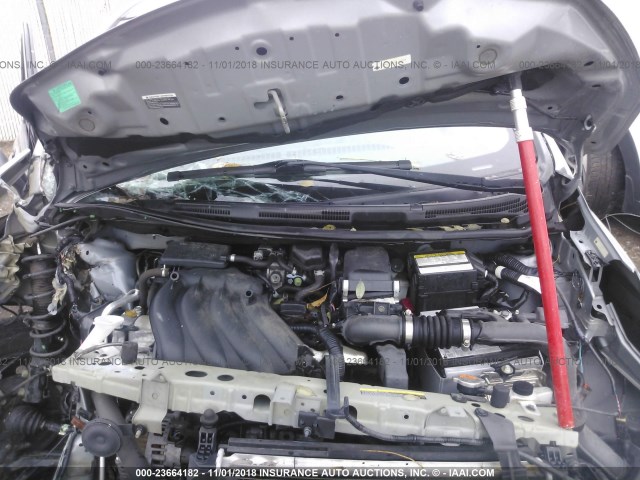 3N1CE2CP4EL409876 - 2014 NISSAN VERSA NOTE S/S PLUS/SV/SL GRAY photo 10