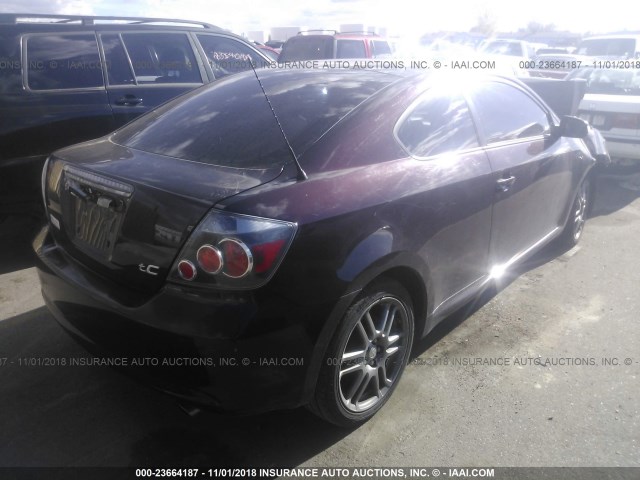 JTKDE167080240697 - 2008 TOYOTA SCION TC 栗色 照片 4