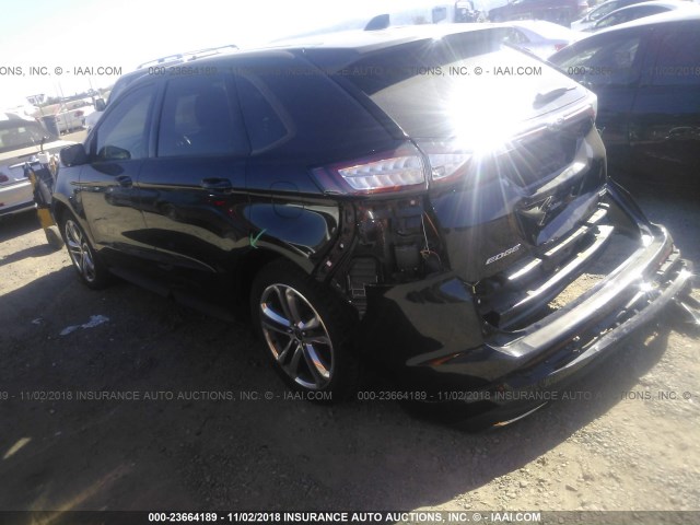 2FMTK4AP4FBB06383 - 2015 FORD EDGE SPORT BLACK photo 3