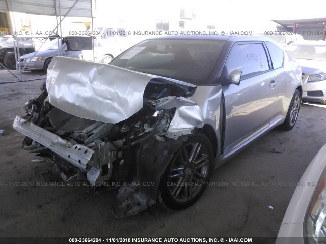 JTKJF5C70D3045607 - 2013 TOYOTA SCION TC SILVER photo 2