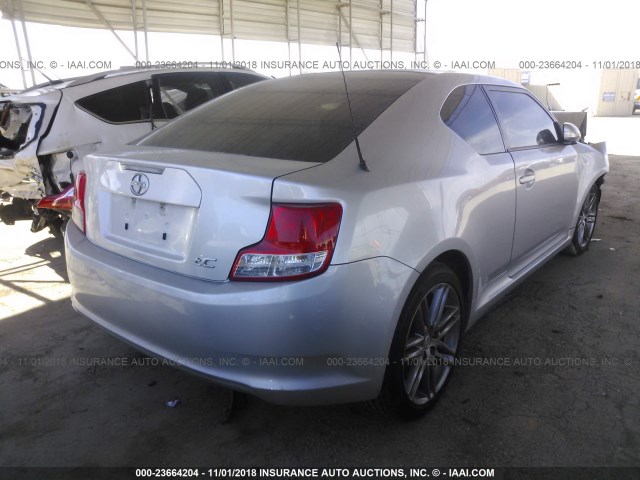 JTKJF5C70D3045607 - 2013 TOYOTA SCION TC SILVER photo 4