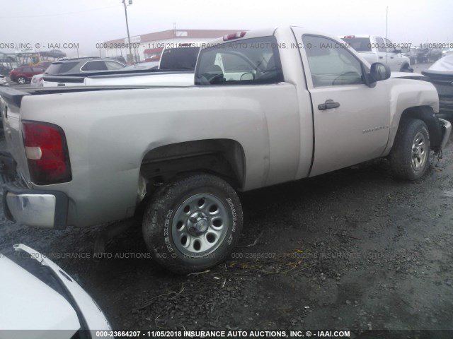 1GCEC14X48Z175644 - 2008 CHEVROLET SILVERADO C1500 GRAY photo 4