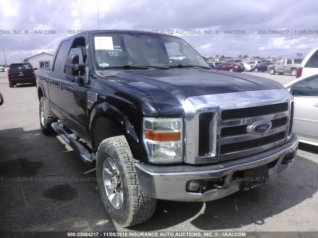 1FTWW31R98EA04036 - 2008 FORD F350 SRW SUPER DUTY BLACK photo 1