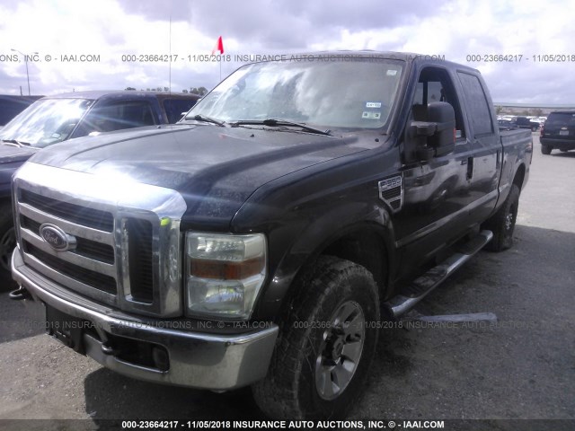 1FTWW31R98EA04036 - 2008 FORD F350 SRW SUPER DUTY BLACK photo 2