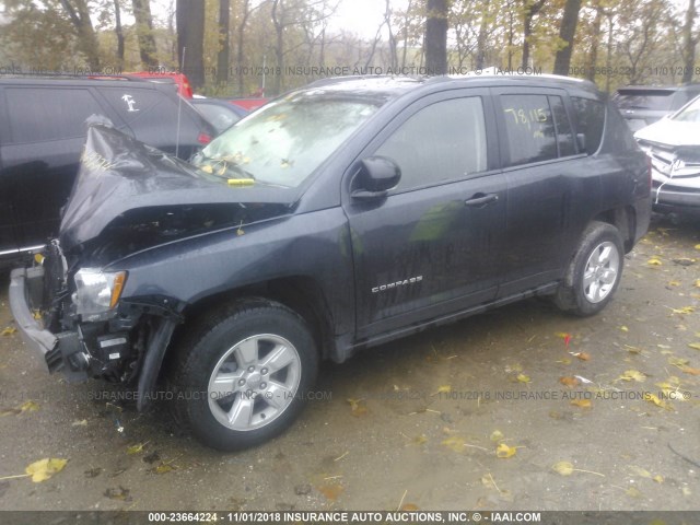 1C4NJCBA3FD185320 - 2015 JEEP COMPASS SPORT GRAY photo 2