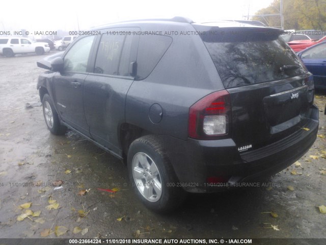 1C4NJCBA3FD185320 - 2015 JEEP COMPASS SPORT GRAY photo 3